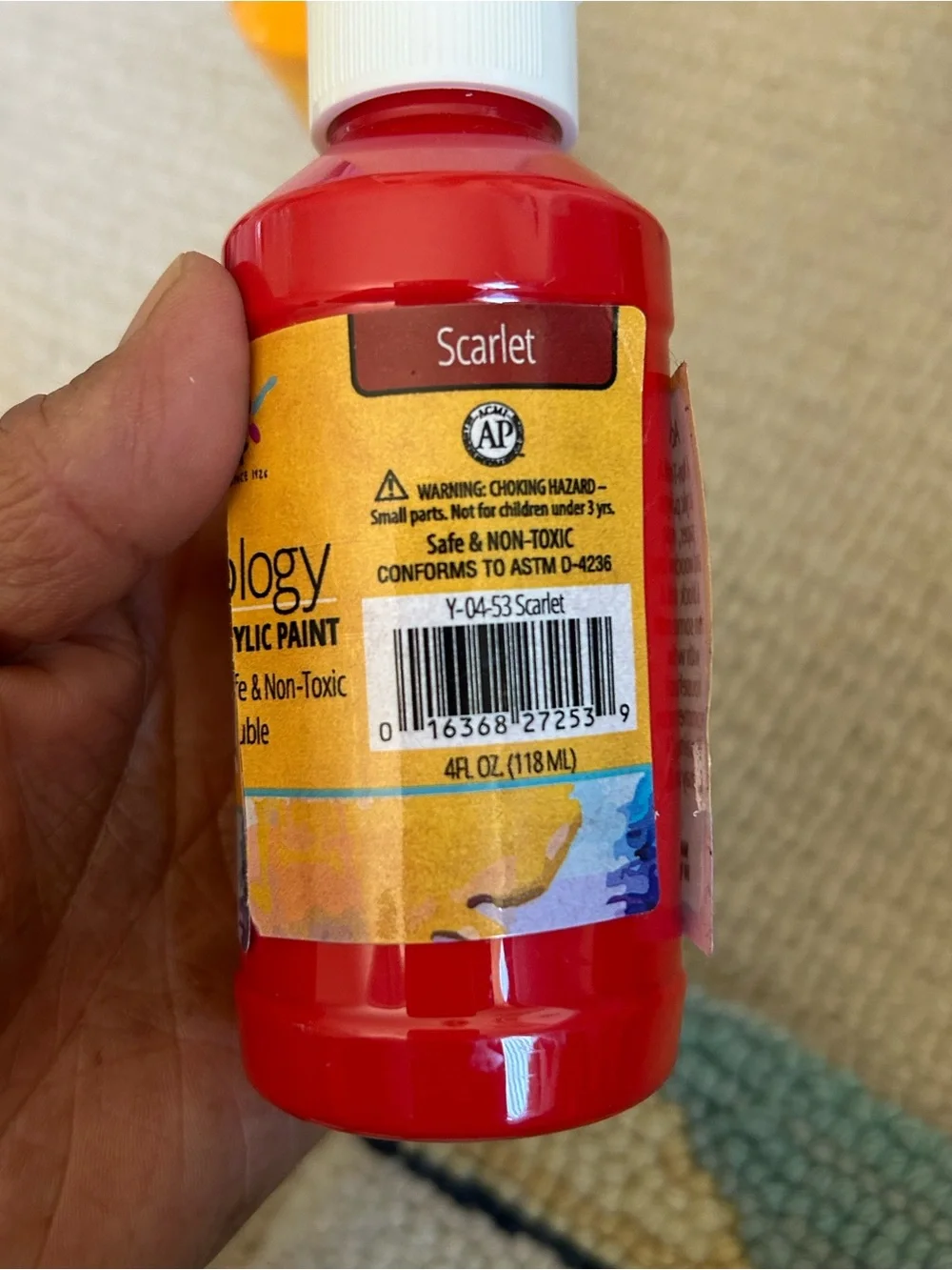 RichArt Acryology Kids Acrylic Paint Set - Red, Yellow, Blue